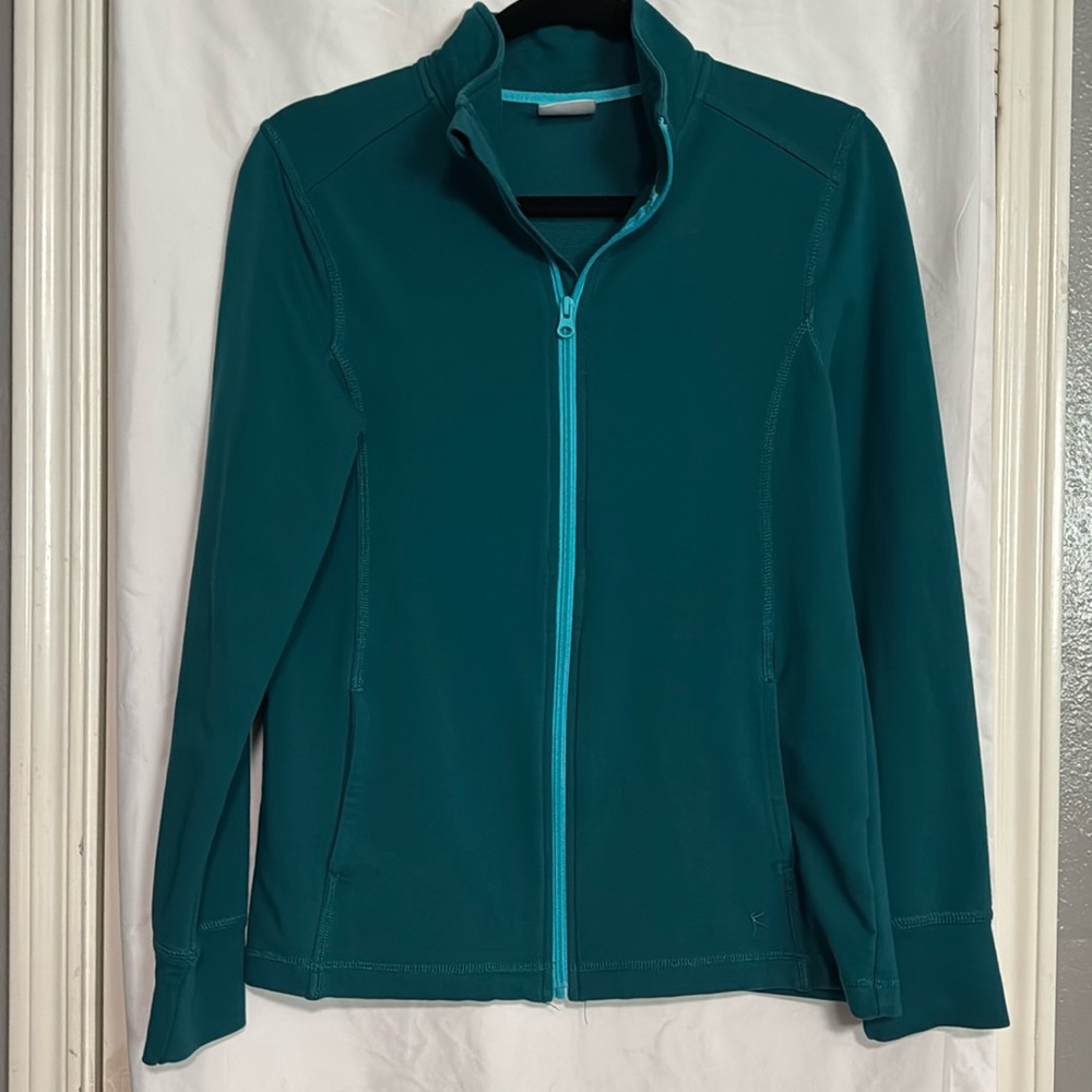Danskin Now Women's Teal Zip-Up Utility Jacket